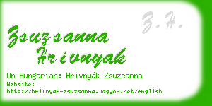 zsuzsanna hrivnyak business card