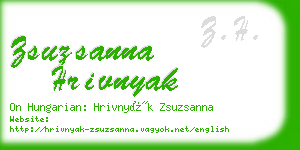zsuzsanna hrivnyak business card
